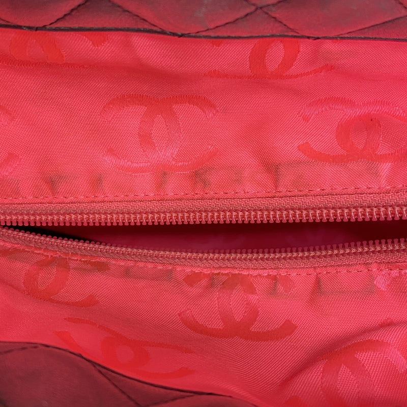 【6ka0389】シャネル トートバッグ カンボン ラムスキン ブラック シルバー金具【中古】レディース