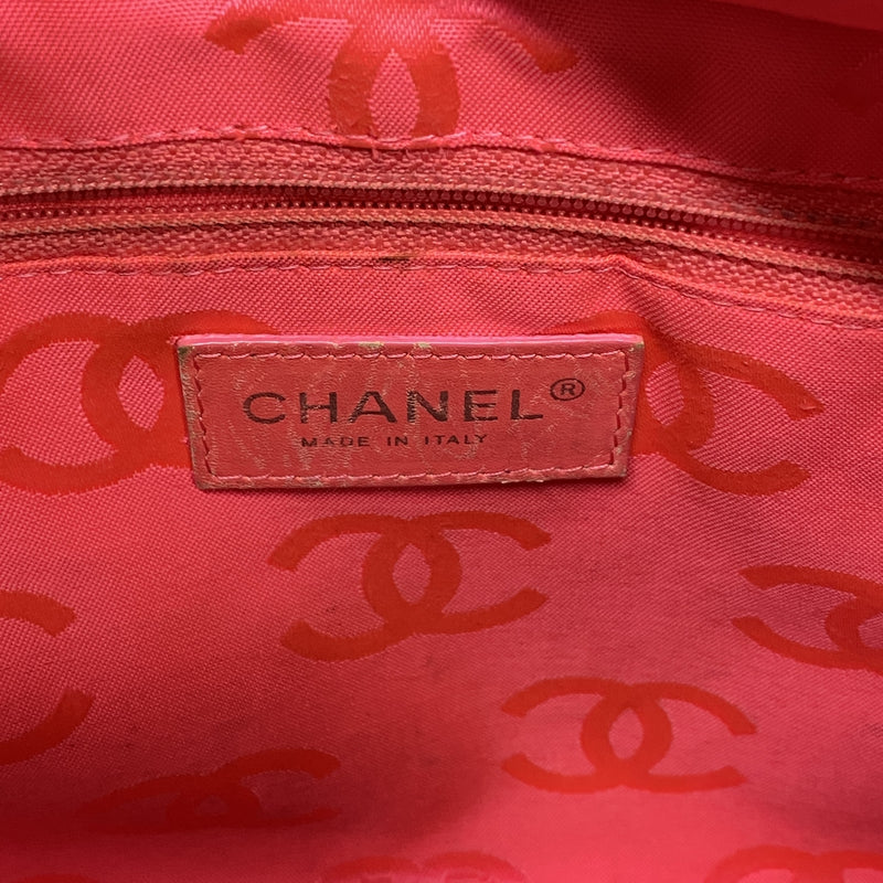 【6ka0389】シャネル トートバッグ カンボン ラムスキン ブラック シルバー金具【中古】レディース