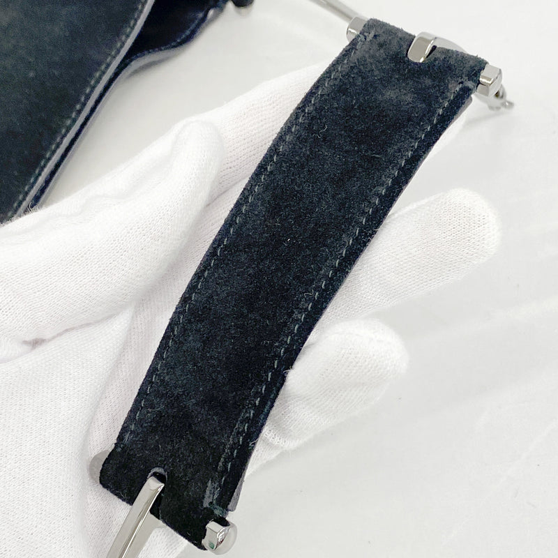 【6ka0398】グッチ ショルダーバッグ 001 3181 スウェード ブラック シルバー金具【中古】レディース