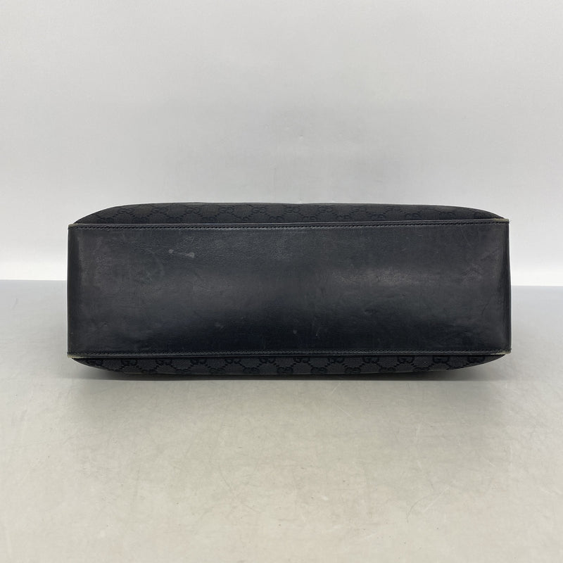 【6ka0406】グッチ トートバッグ GGキャンバス 106251 キャンバス ブラック シルバー金具【中古】レディース