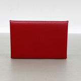 【6ka0415】エルメス カードケース カルヴィ マダム ルージュカザック シルバー金具 Y刻印【中古】レディース