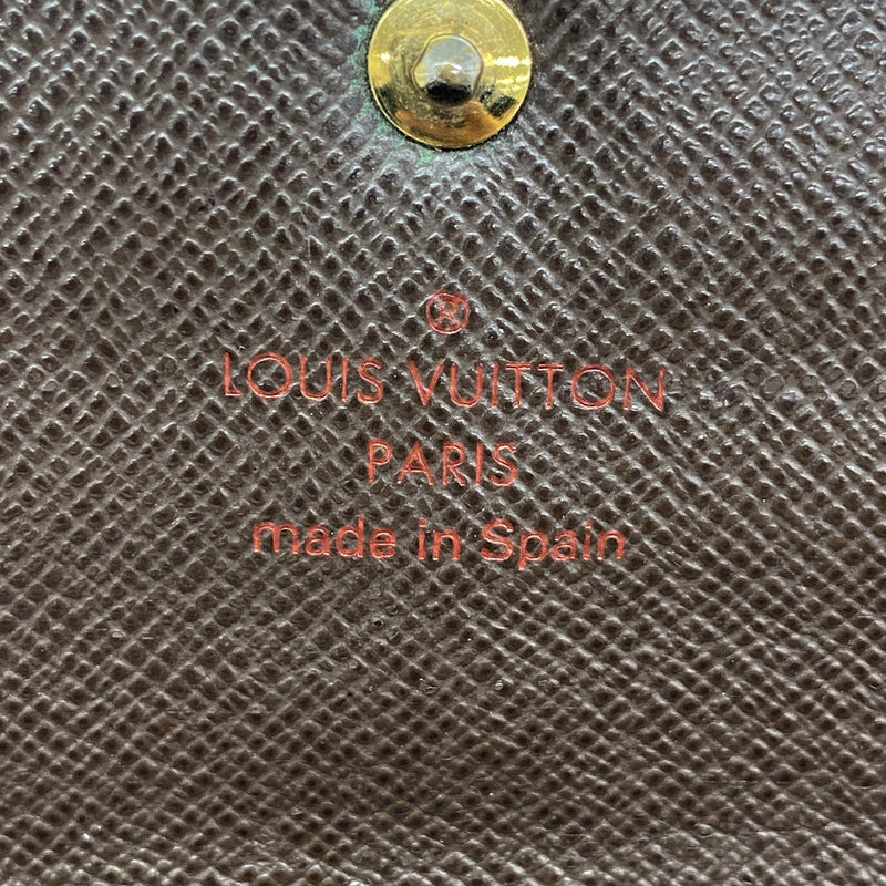 【6ka0425】ルイヴィトン 長財布 ダミエ ポルトフォイユサラ N61734 エベヌ【中古】レディース
