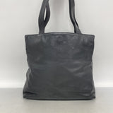 【6ka0434】シャネル トートバッグ ラムスキン ブラック ゴールド金具【中古】レディース