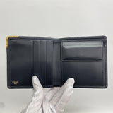 【6ka0453】カルティエ 財布 サファイア レザー ブラック ゴールド金具【中古】メンズ レディース ユニセックス