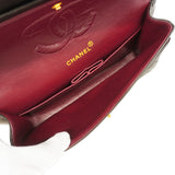 【6ka0458】シャネル ショルダーバッグ マトラッセ Wフラップ Wチェーン ラムスキン ブラック ゴールド金具【中古】レディース