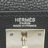 【6ka0483】エルメス ハンドバッグ ケリー28 トゴ ブラック シルバー金具 □K刻印 2wayバッグ【中古】レディース