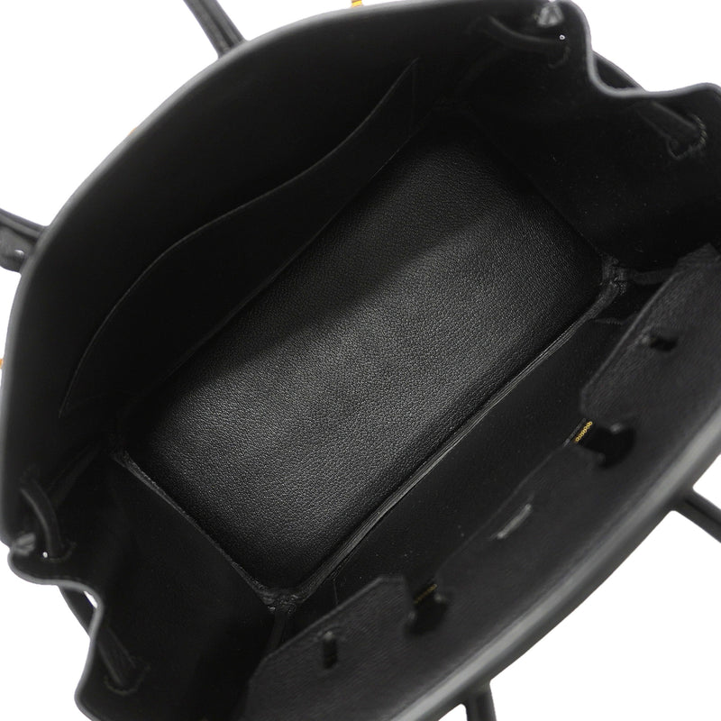 【6ka0485-g】エルメス ハンドバッグ バーキン25 トゴ ブラック ゴールド金具 W刻印【中古】レディース