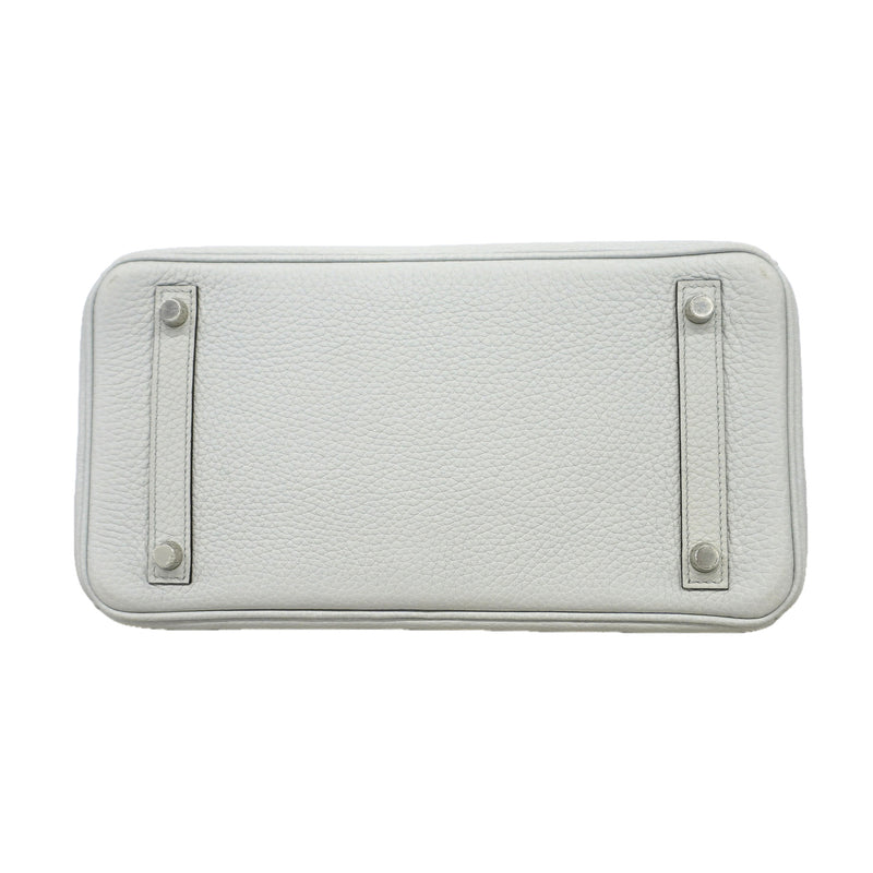 【6ka0487-g】エルメス ハンドバッグ バーキン30 トゴ ブルーペール シルバー金具 U刻印【中古】レディース