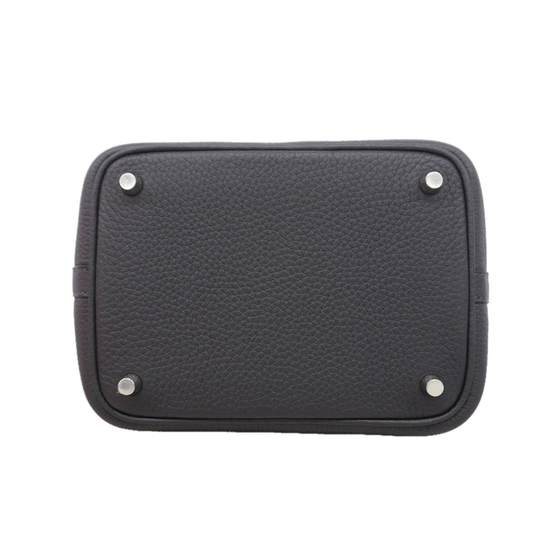 【6ka0488】エルメス ハンドバッグ ピコタンロックPM トリヨンクレマンス キャバン シルバー金具 G刻印【中古】レディース