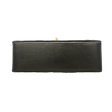 【6ka0494】シャネル ショルダーバッグ ダイアナ チェーンショルダー ラムスキン ブラック ゴールド金具【中古】レディース