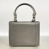 【6ka0503】クリスチャンディオール ハンドバッグ マリスパール エナメル グレー シルバー金具【中古】レディース