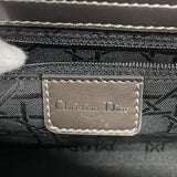 【6ka0503】クリスチャンディオール ハンドバッグ マリスパール エナメル グレー シルバー金具【中古】レディース