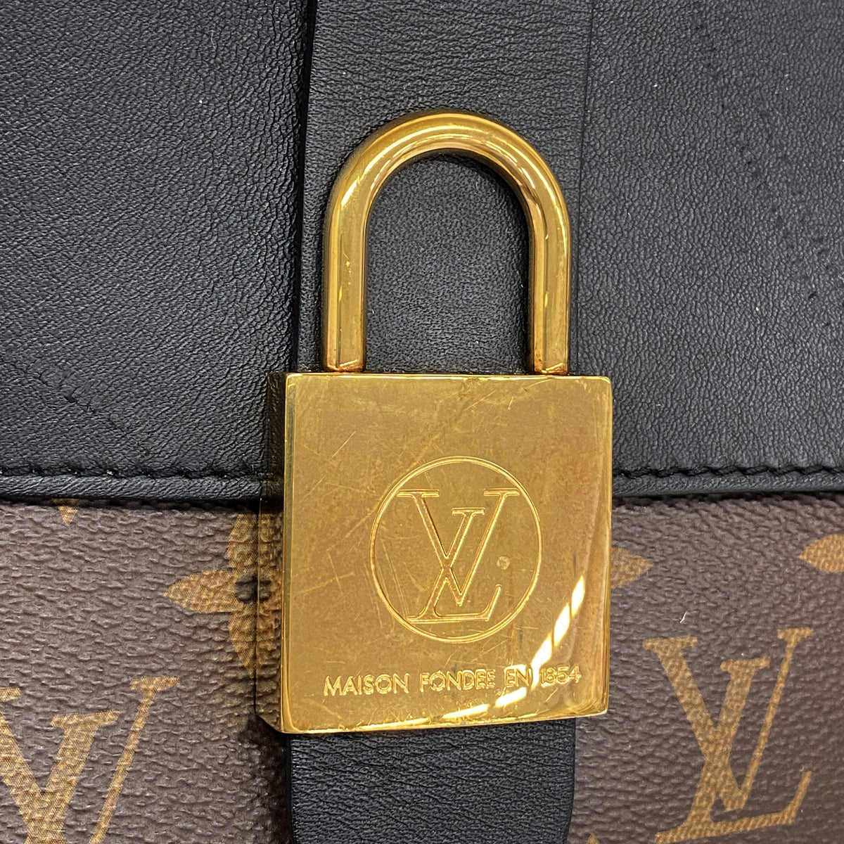 【6ka0535】ルイヴィトン ハンドバッグ モノグラム ロッキーBB M44141 ブラウン ノワール 2wayバッグ【中古】レディース