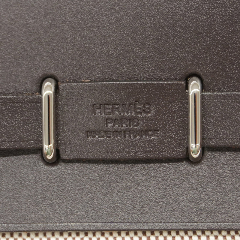 【6ka0557-e】エルメス ショルダーバッグ エールバッグジップミニ トワルアッシュ テール シルバー金具 G刻印【中古】レディース