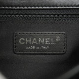 【6ka0559-e】シャネル ショルダーバッグ マトラッセ Wチェーン ラムスキン ブラック シルバー金具【中古】レディース