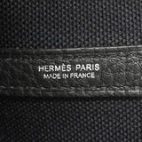 【6ka0561】エルメス トートバッグ ガーデンパーティPM トワルアッシュ・ベルリンヌ ブラック シルバー金具 B刻印【中古】レディース