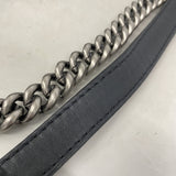 【6ka0563】シャネル チェーントート マトラッセ レザー ブラック シルバー金具【中古】レディース