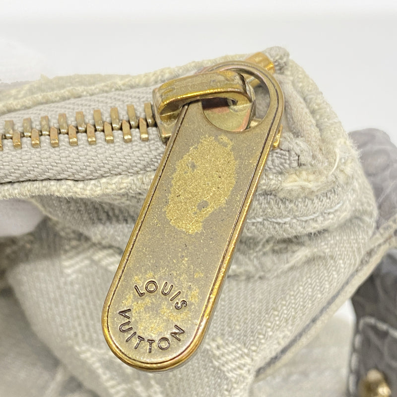 【6ka0584】ルイヴィトン ショルダーバッグ モノグラム・デニム スライトリー M95834 グリ【中古】レディース