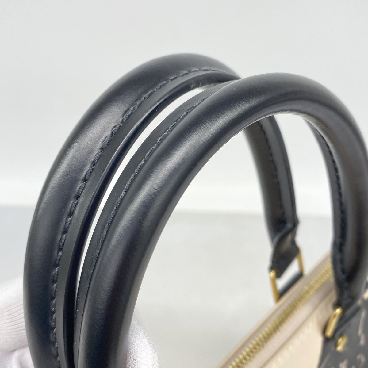 【6ka0588】ルイヴィトン ハンドバッグ トロンプルイユ アルマGM M23598 ブラック ベージュ【中古】レディース