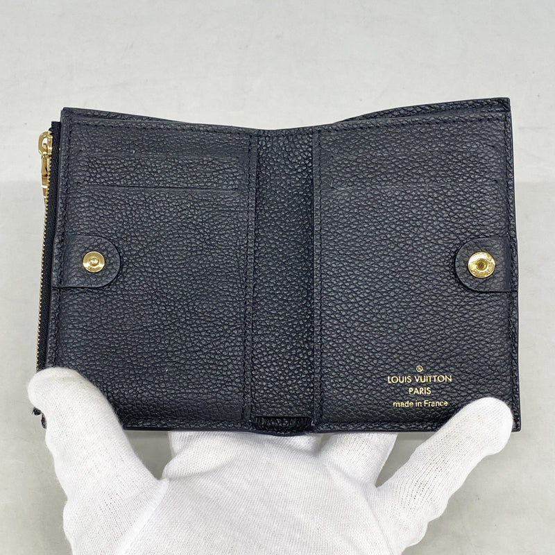【6ka0598】ルイヴィトン 財布 モノグラム・アンプラント ポルトフォイユリサ M83365 ノワール【中古】レディース