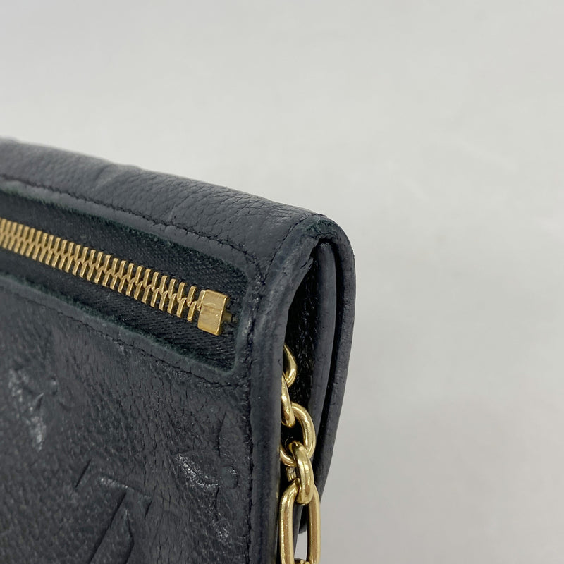 【6ka0620】ルイヴィトン コインケース モノグラム・アンプラント ポシェットクレ M60633 ノワール【中古】レディース