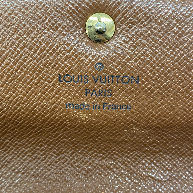 【6kb0649】ルイヴィトン 長財布 モノグラム ポシェットポルトモネクレディ M61726 ブラウン【中古】レディース