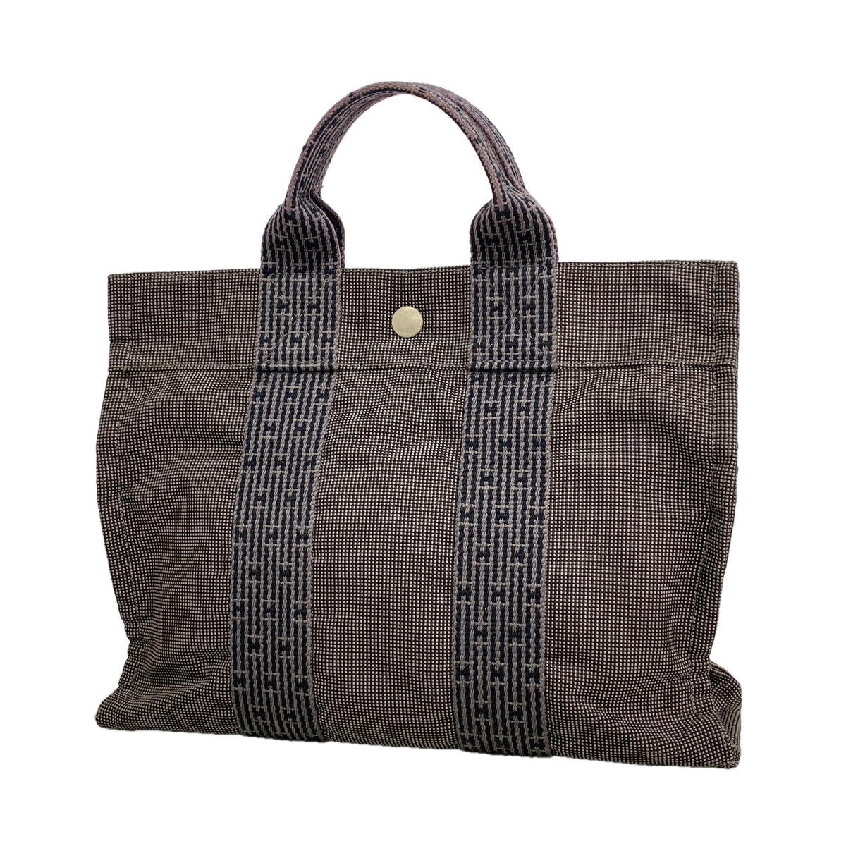 【6kb0684】エルメス トートバッグ エールラインPM ナイロン グレー シルバー金具【中古】メンズ レディース ユニセックス