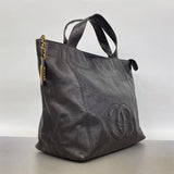 【6kb0695】シャネル トートバッグ キャビアスキン ブラック ゴールド金具【中古】レディース