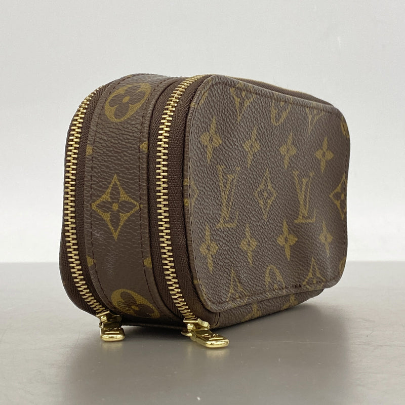【6kb0702】ルイヴィトン コスメポーチ モノグラム トゥルースブラッシュPM M47510 ブラウン【中古】レディース