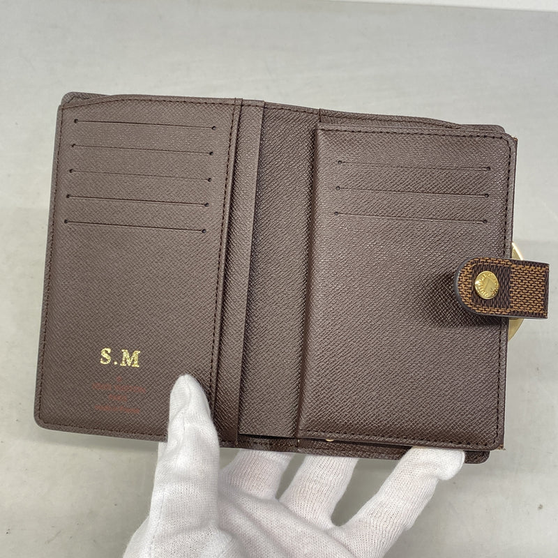 【6kb0719】ルイヴィトン 財布 ダミエ ポルトフォイユヴィエノワ N61674 エベヌ【中古】レディース