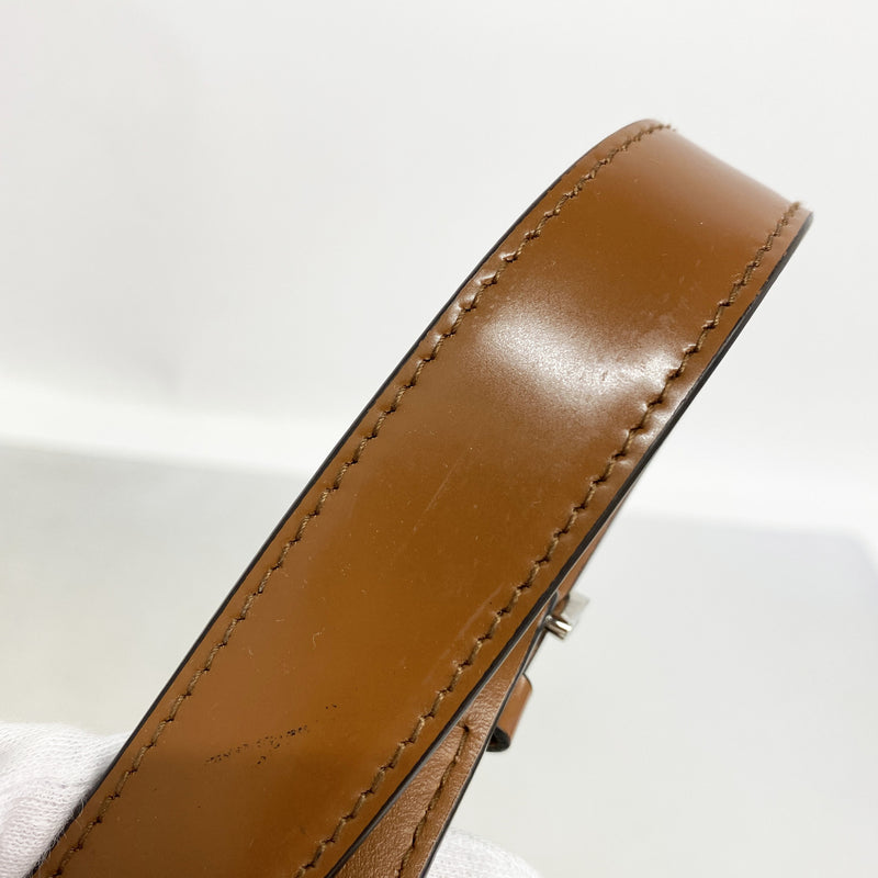 【6kb0729】プラダ ショルダーバッグ クレオ レザー ブラウン シルバー金具【中古】レディース