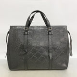 【6kb0730】グッチ トートバッグ GGエンボス 625772 レザー ブラック シルバー金具【中古】メンズ