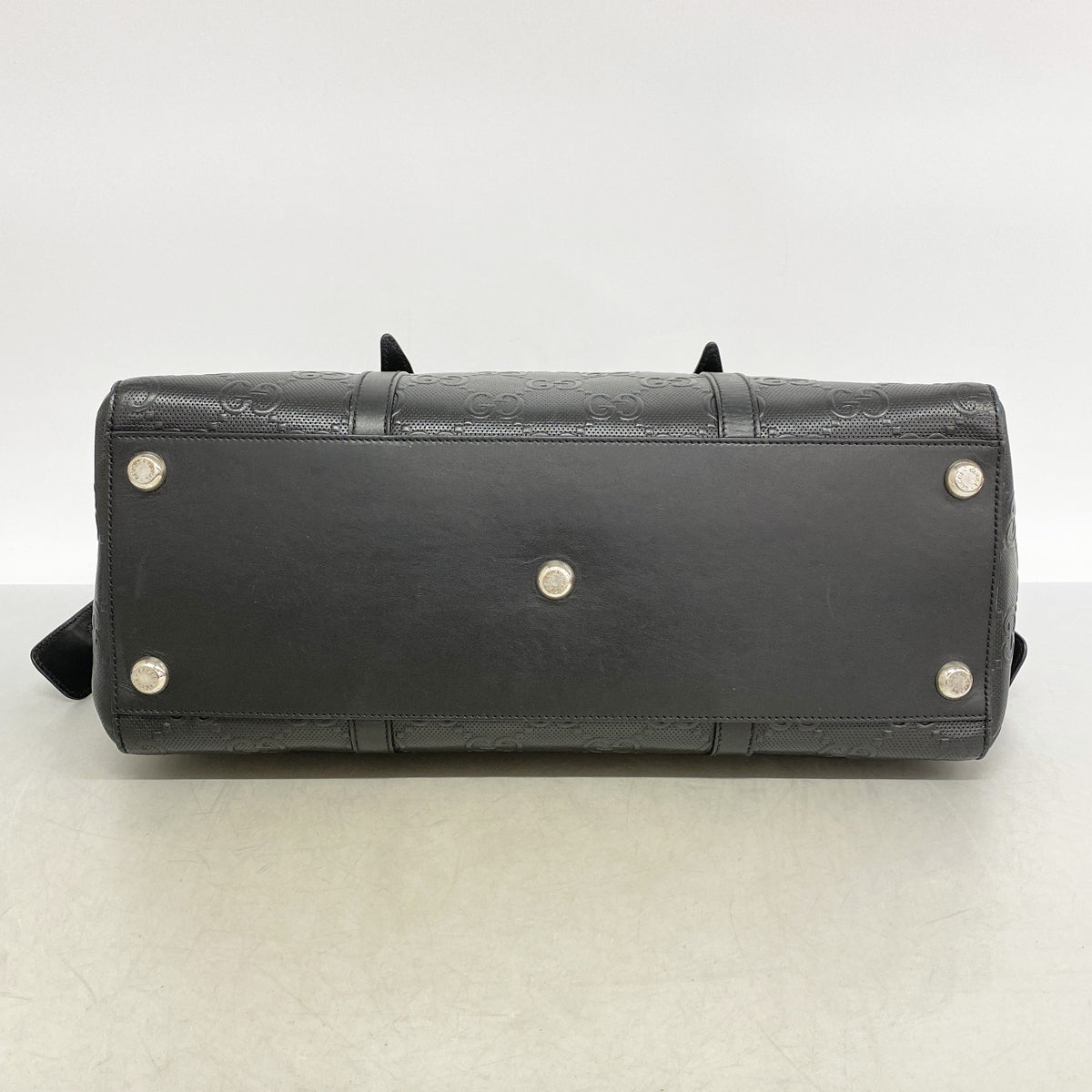 【6kb0730】グッチ トートバッグ GGエンボス 625772 レザー ブラック シルバー金具【中古】メンズ
