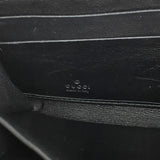 【6kb0735】グッチ 長財布 グッチシマ 233025 レザー ブラック シルバー金具【中古】レディース