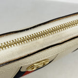 【6kb0736】グッチ 長財布 オフィディア 523154 レザー ベージュ ゴールド金具【中古】レディース