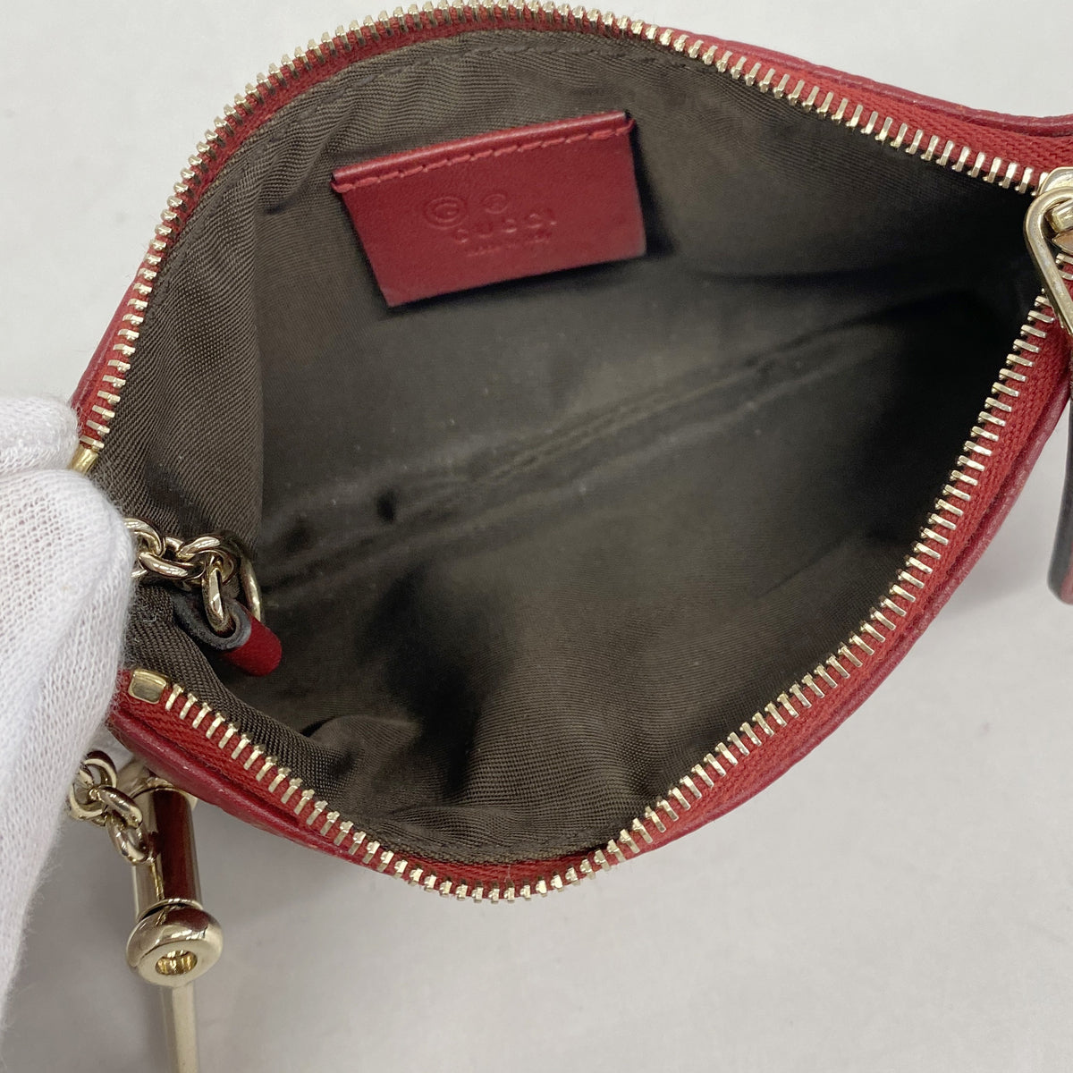 【6kb0752】グッチ コインケース グッチシマ 544248 レザー ボルドー シャンパンゴールド金具【中古】レディース