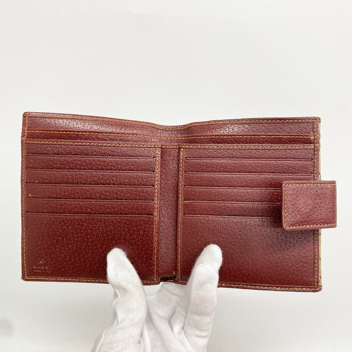 【6kb0755】グッチ 財布 GGキャンバス 112664 キャンバス ブラウン シルバー金具【中古】レディース