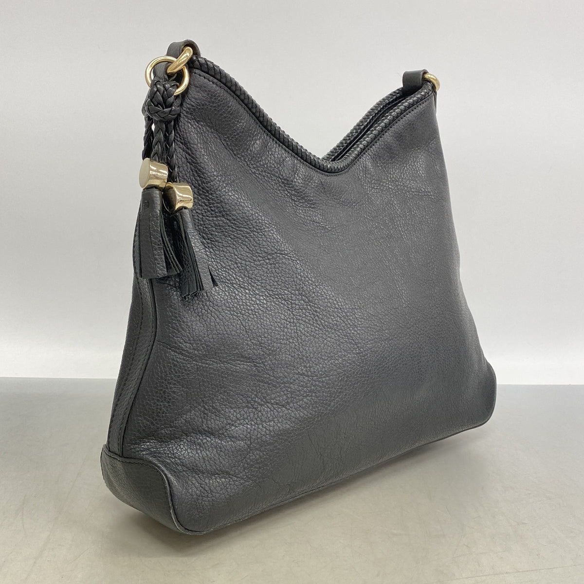 【6kb0779】グッチ ショルダーバッグ 336659 レザー ブラック シャンパンゴールド金具【中古】レディース