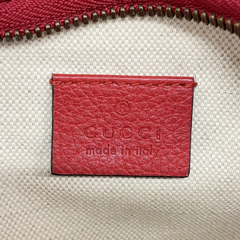 【6kb0781】グッチ ウエストバッグ 527792 レザー レッド ゴールド金具【中古】メンズ