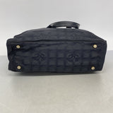 【6kb0793】シャネル トートバッグ ニュートラベル ナイロン ブラック シャンパンゴールド金具【中古】レディース