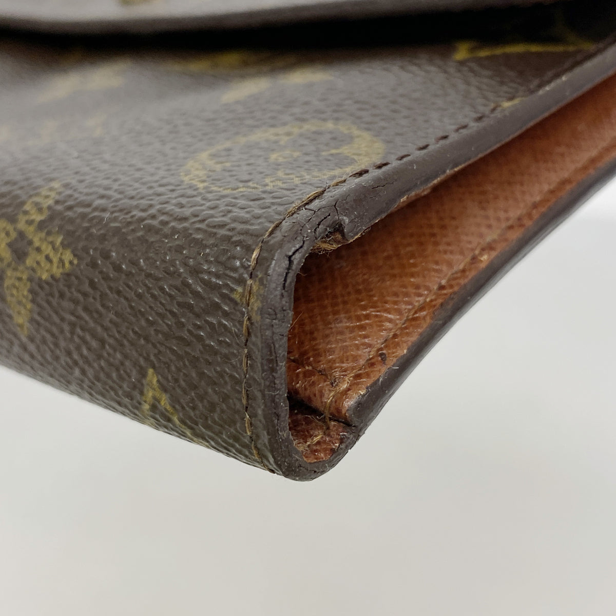 【6kb0818】ルイヴィトン 三つ折り長財布 モノグラム ポシェットパスポール M60135 ブラウン【中古】レディース