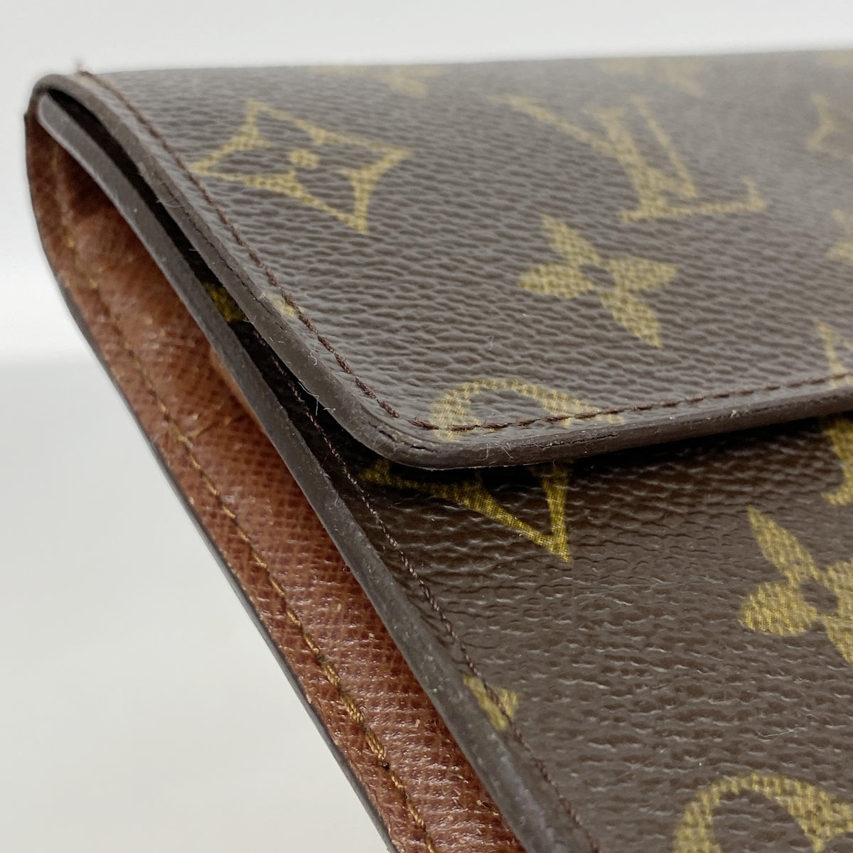 【6kb0818】ルイヴィトン 三つ折り長財布 モノグラム ポシェットパスポール M60135 ブラウン【中古】レディース
