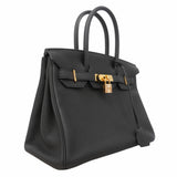 【6kb0844-g】エルメス ハンドバッグ バーキン30 トゴ ブラック ゴールド金具 Y刻印【中古】レディース