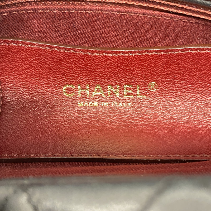 【6kb0848】シャネル ショルダーバッグ マトラッセ チェーンショルダー ラムスキン ブラック ゴールド金具【中古】レディース