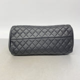 【6kb0848】シャネル ショルダーバッグ マトラッセ チェーンショルダー ラムスキン ブラック ゴールド金具【中古】レディース
