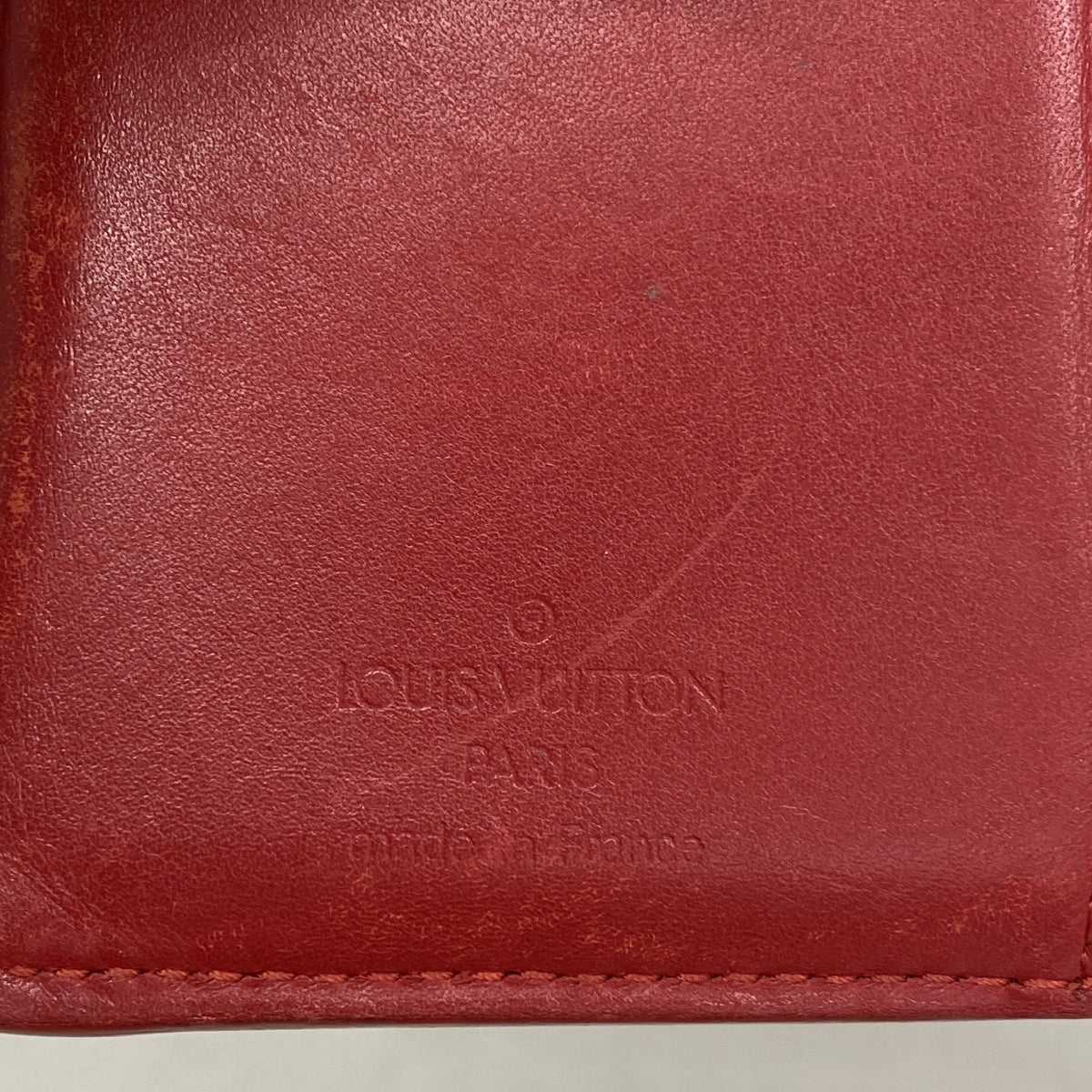 【6kb0874】ルイヴィトン 財布 ヴェルニ ポルトモネビエヴィエノワ M91208 ルージュ【中古】レディース
