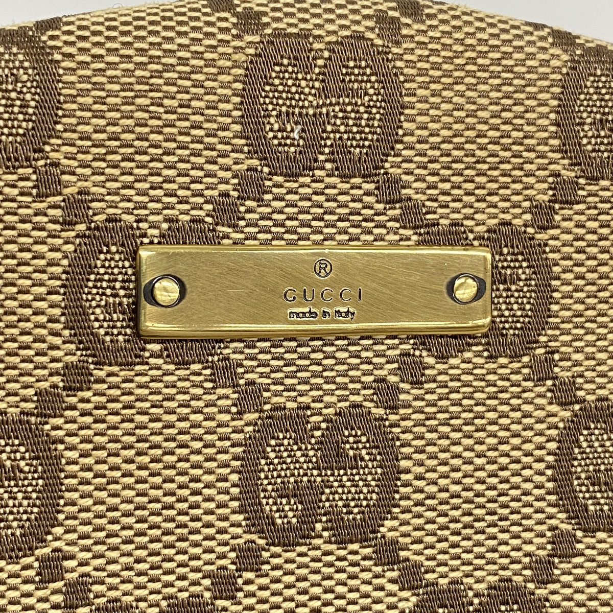 【6kb0877】グッチ ショルダーバッグ GGキャンバス 90700 キャンバス ブラウン ゴールド金具【中古】レディース