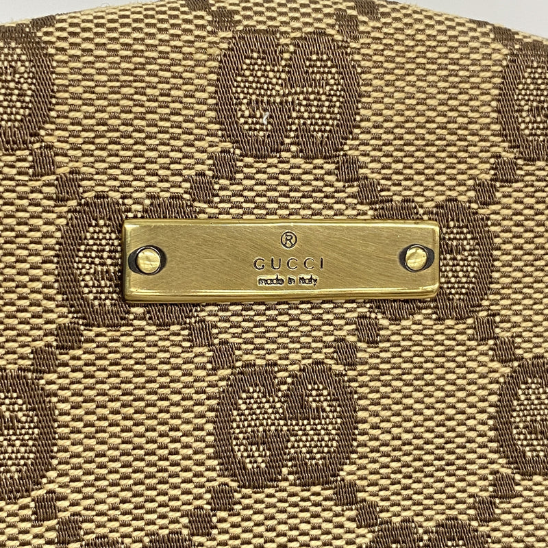【6kb0877】グッチ ショルダーバッグ GGキャンバス 90700 キャンバス ブラウン ゴールド金具【中古】レディース