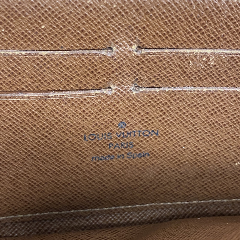 【6kb0885】ルイヴィトン 長財布 モノグラム ジッピーウォレット M60017 ブラウン【中古】メンズ レディース ユニセックス
