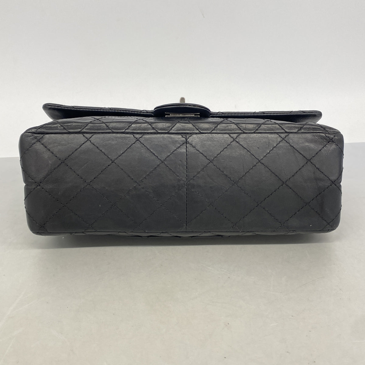 【6kb0888】シャネル ショルダーバッグ 2.55 Wフラップ Wチェーン カーフスキン ブラック シルバー金具【中古】レディース
